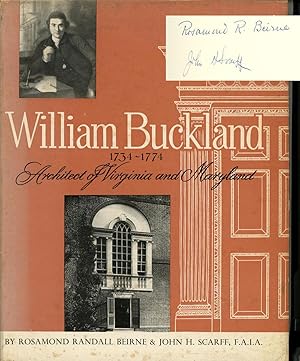 William Buckland, 1734-1774; Architect of Virginia and Maryland