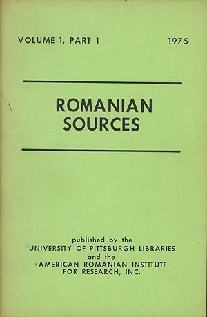 Full run of Romanian Sources periodical, volumes 1, part 1 through volume 5-6 (9 issues total)