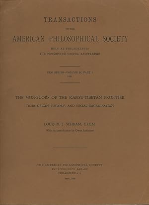 The Monguors of the Kans-Tibetan Frontier: Their Origin, History, and Social Organization (Transa...