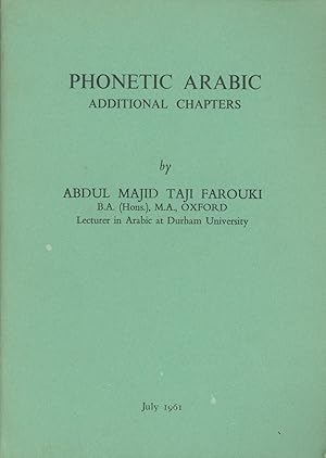 Phonetic Arabic: Additional Chapters