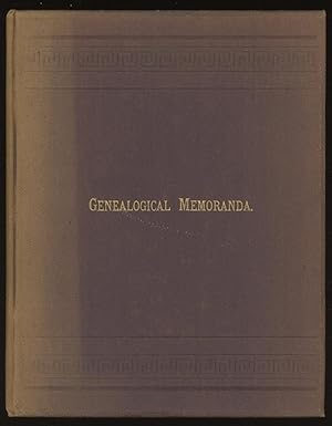 Genealogical Memoranda: Snively, AD 1659 - AD 1882