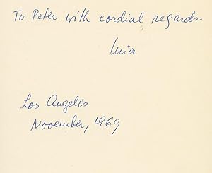 Axiomatization of the Theory of Relativity, INSCRIBED by Maria Reichenbach to Carl "Peter" Hempel