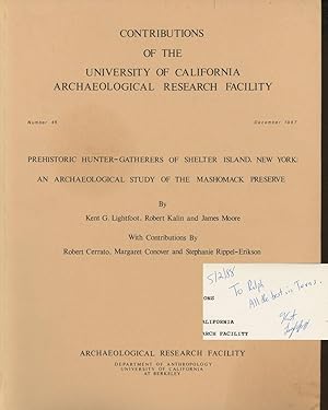 Prehistoric Hunter-Gatherers of Shelter Island, New York: An Archaeological Study of the Mashomac...