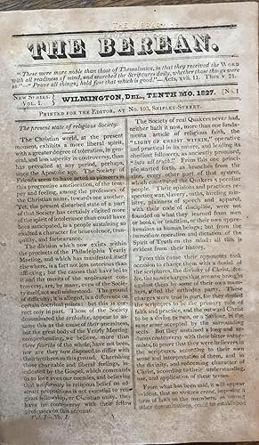 The Berean, New Series, Vol. 1 nos. 1-12, October 1827-September 1828