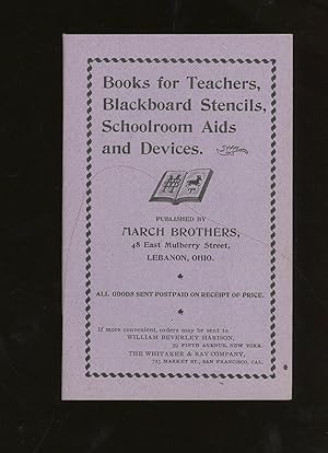 Books for Teachers, Blackboard Stencils, Schoolroom Aids and Devices