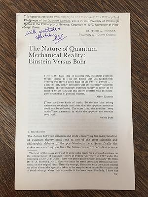 The Nature of Quantum Mechanical Reality: Einstein Versus Bohr (inscribed; offprint from The Phil...