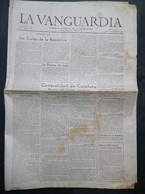 La Vanguardia. Diario al Servicio de la Democracia. Año LV. Número 22.690. 3 de diciembre de 1936.