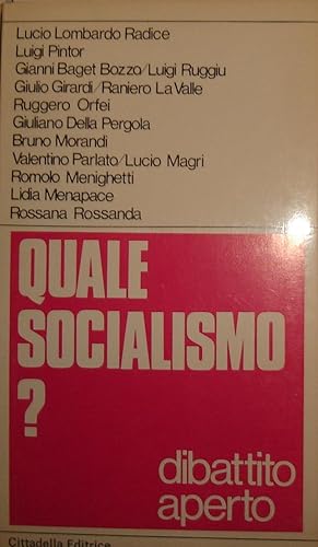 Quale socialismo? Dibattito aperto