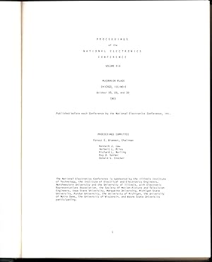 Proceedings of the National Electronics Conference Volume XIX: Suprynowicz, V. and A.J. DeMaria; ...