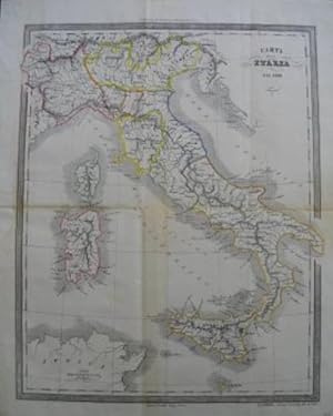 Carta dell?Italia nel 1849.