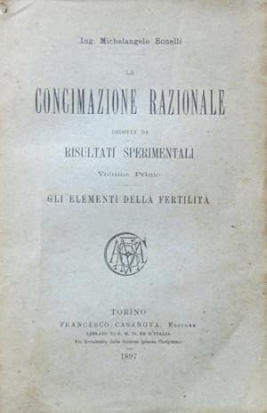 La concimazione razionale dedotta da risultati sperimentali. Gli elementi della fertilità.