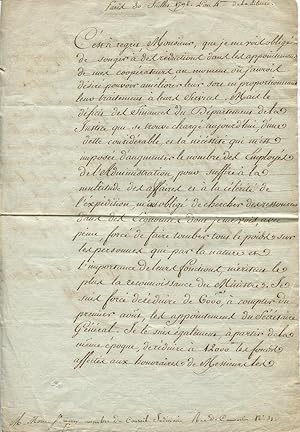 En juillet 1792, tenu de faire des économies, "[ il se ] voit avec peine, forcé de faire tomber t...