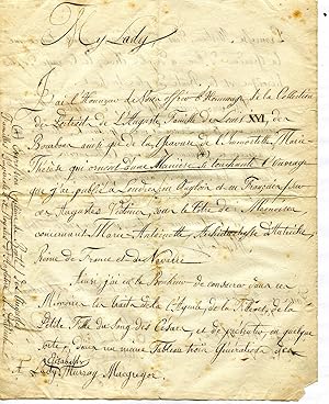 Lettre autographe signée Chevalier Joseph de WEBER suivi de ses titres, datée de Paris ce 20 déce...