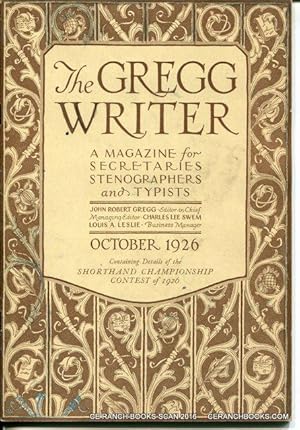 The Gregg Writer- A Magazine for Secretaries, Stenographers and Typists-October, 1926