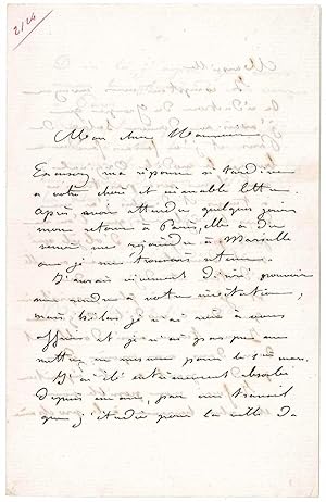 Lettre autographe signée