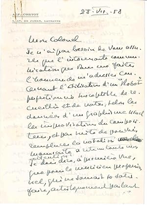 Lettre autographe signée