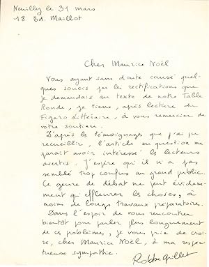 Lettre autographe signée