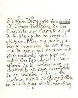 Lettre autographe signée