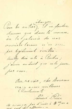 LETTRE AUTOGRAPHE SIGNÉE