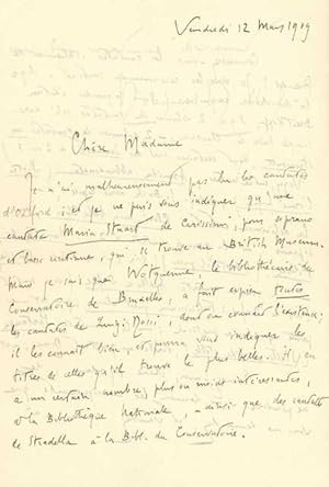 LETTRE AUTOGRAPHE SIGNÉE