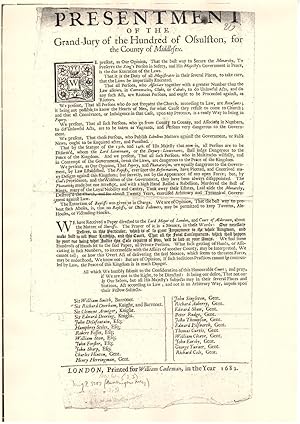 Presentment of the Grand-Jury of the Hundred of Ossulston, for the County of Middlesex.