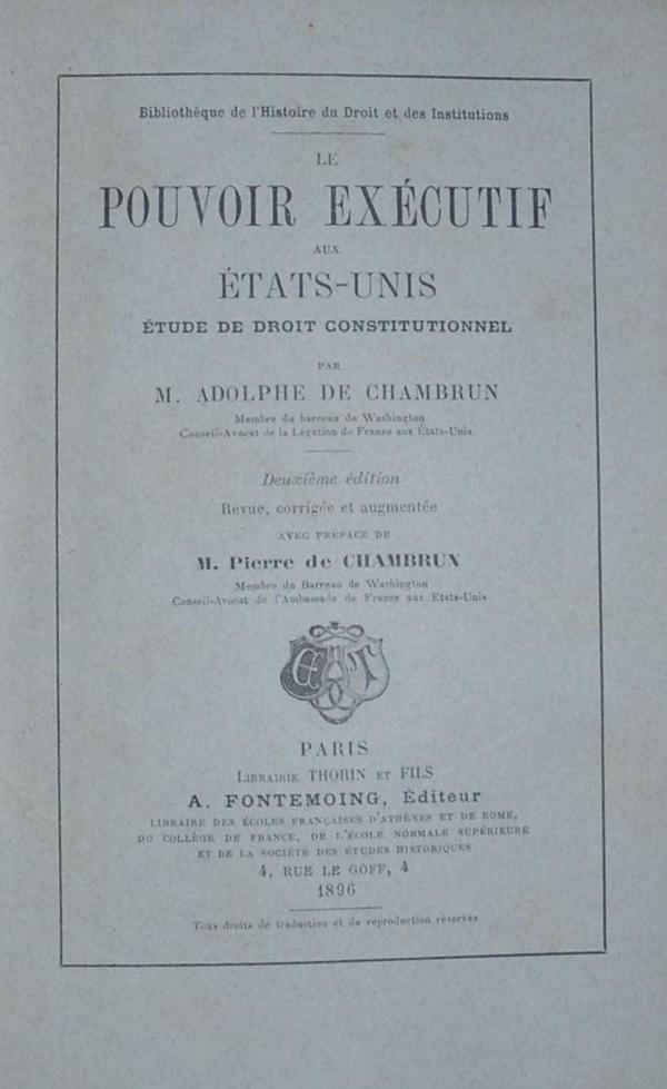 Dissertation droit constitutionnel etats unis