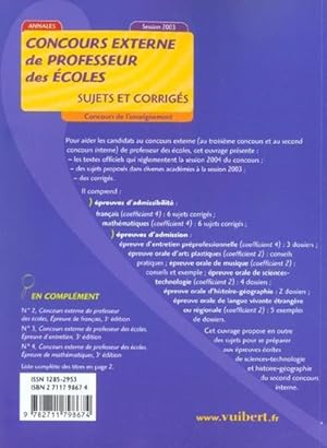 Concours externe de professeur des écoles