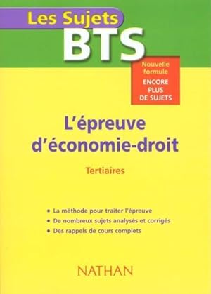 L'épreuve d'économie-droit