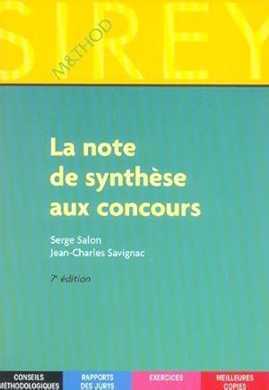 La note de synthèse aux concours