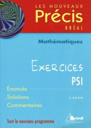 Mathématiques, exercices PSI