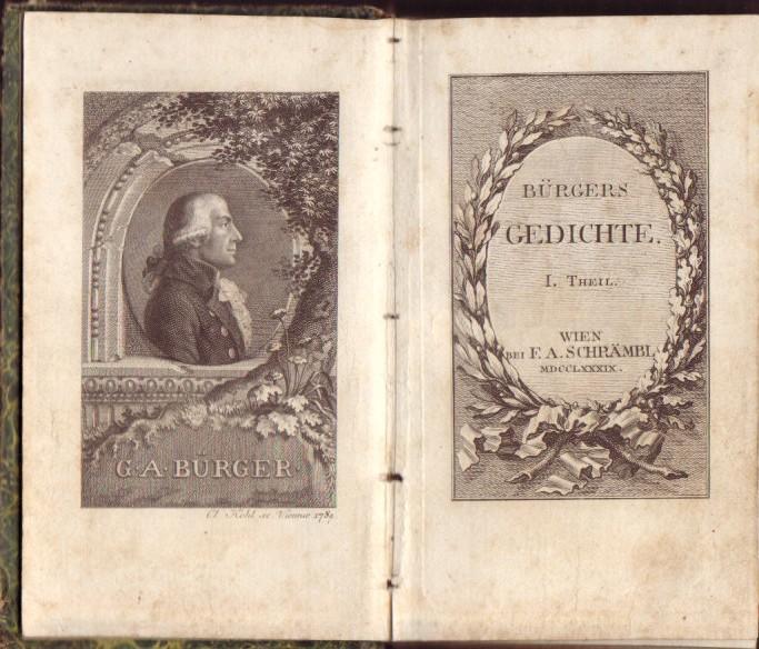 GEDICHTE - 1 - THEIL ---- - GOTTFRIED AUGUST BÜRGER