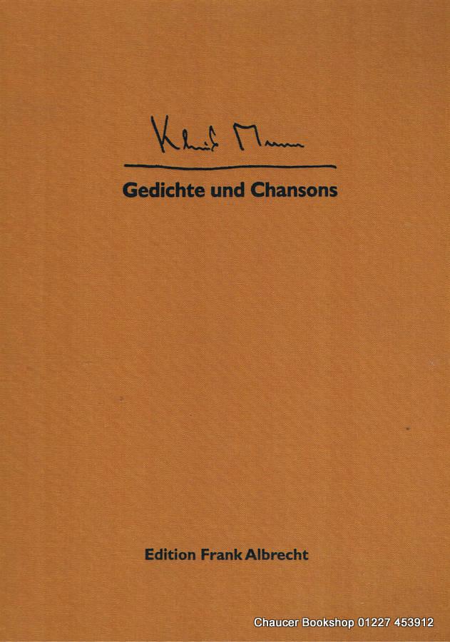 Gedichte und Chansons / Gedichte und Chansons (Edition Frank Albrecht)