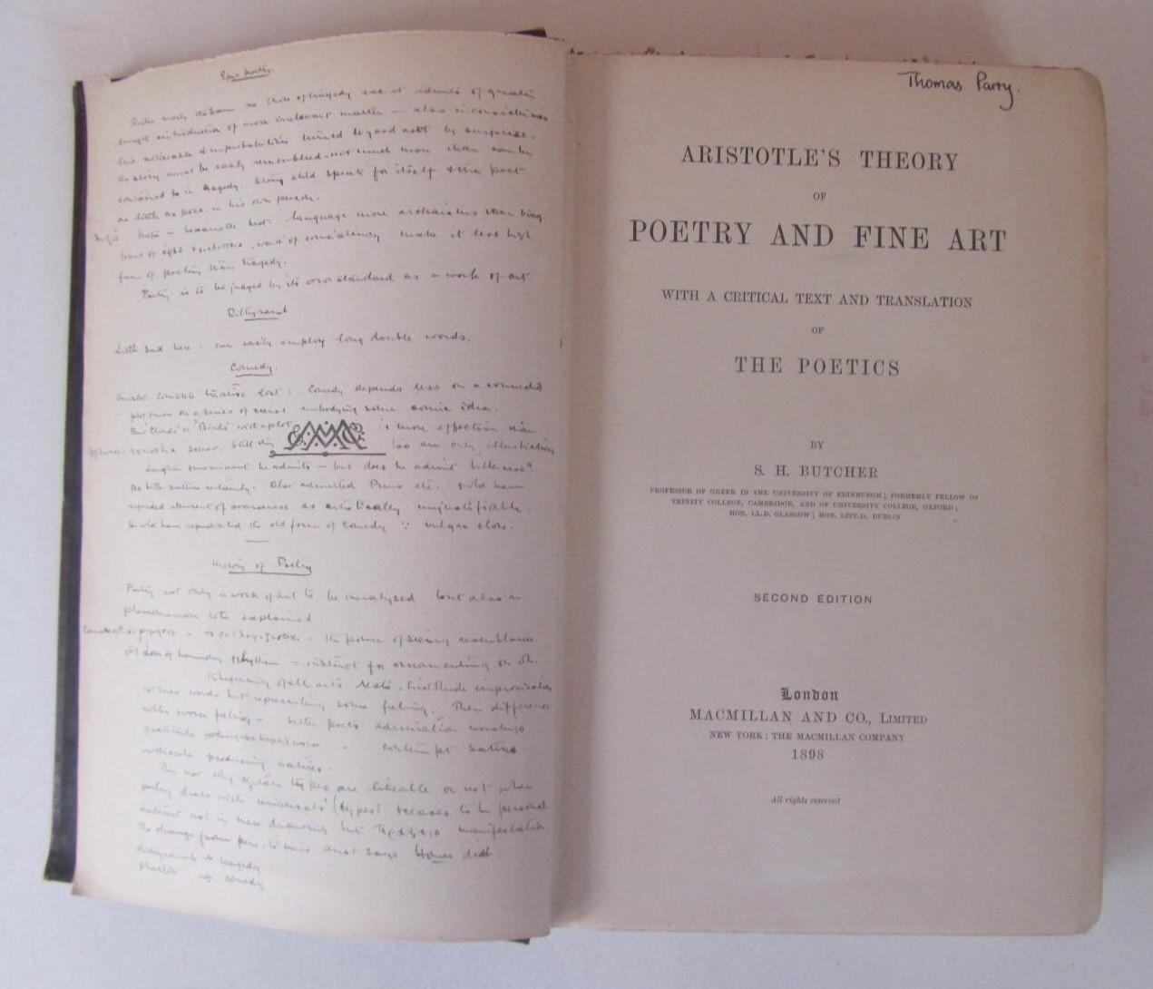 sh butcher the poetics of aristotle sh butcher the poetics of aristotle
