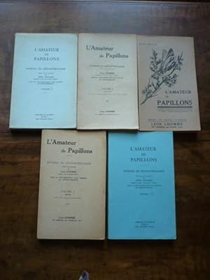L?AMATEUR DE PAPILLONS. Journal de lépidoptérologie (volumes I, II, III, V et VIII)
