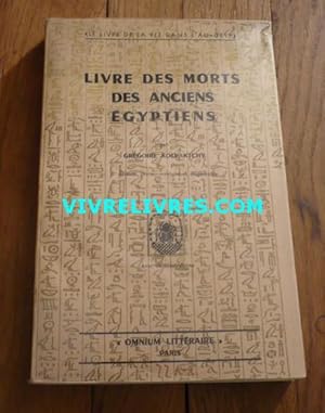 Livre des morts des anciens Egyptiens