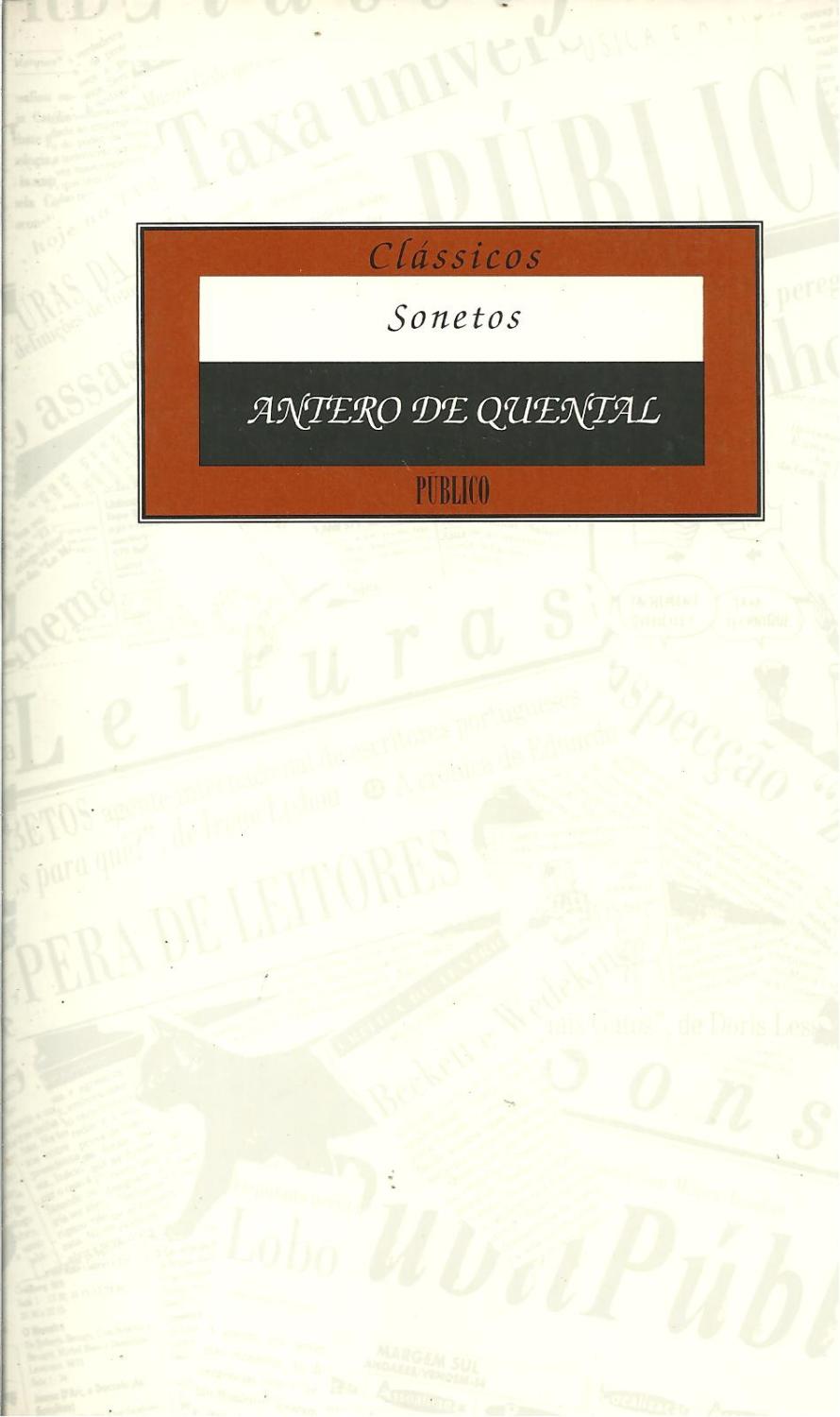 SONETOS - QUENTAL, Antero de