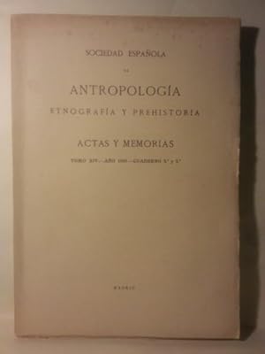 ACTAS Y MEMORIAS. Tomo XIV - Año 1935 - Cuaderno 2º y 3º.