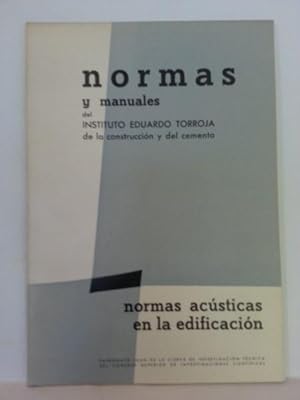 NORMAS ACÚSTICAS EN LA EDIFICACIÓN.