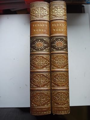 THE WORKS of the RIGHT HON.EDMUND BURKE 2 Volume Set. * nice Leather binding *