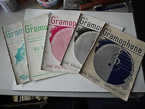 THE GRAMOPHONE For 1942. 5 issues. January, February, March. April, December