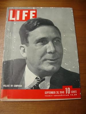 Life Magazine September 30, 1940 Wendell Wilkie