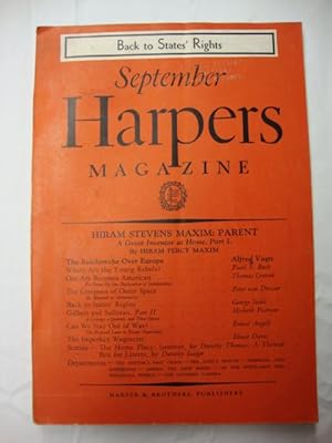 Harper's Magazine September 1935 "Where are the Young Rebels?" Pearl S. Buck