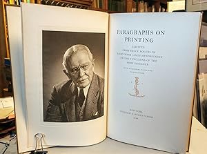 Paragraphs on Printing Elicited from Bruce Rogers in Talks with James
Hendrickson on the Functions of the Book Designer with Occasional Notes
and Illustrations Epub-Ebook