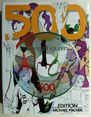 500 Manga Figuren. Buch mit 500 lizenzfreien Bildern. OHNE CD.