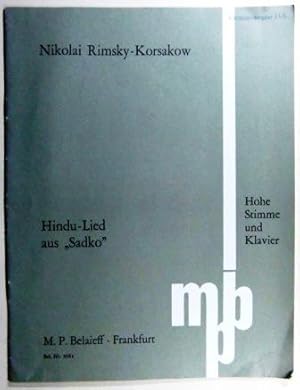 Hindu-Lied. Aus der Oper "Sadko". Für hohe Stimme und Klavier.