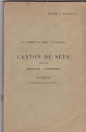 canton de Sées (Orne) Géologie-Agronomie Notice