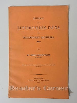 Beiträge zur Lepidopteren-Fauna des Malayischen Archipels ( XII ). Sonderabdruck aus: Jahrbücher ...