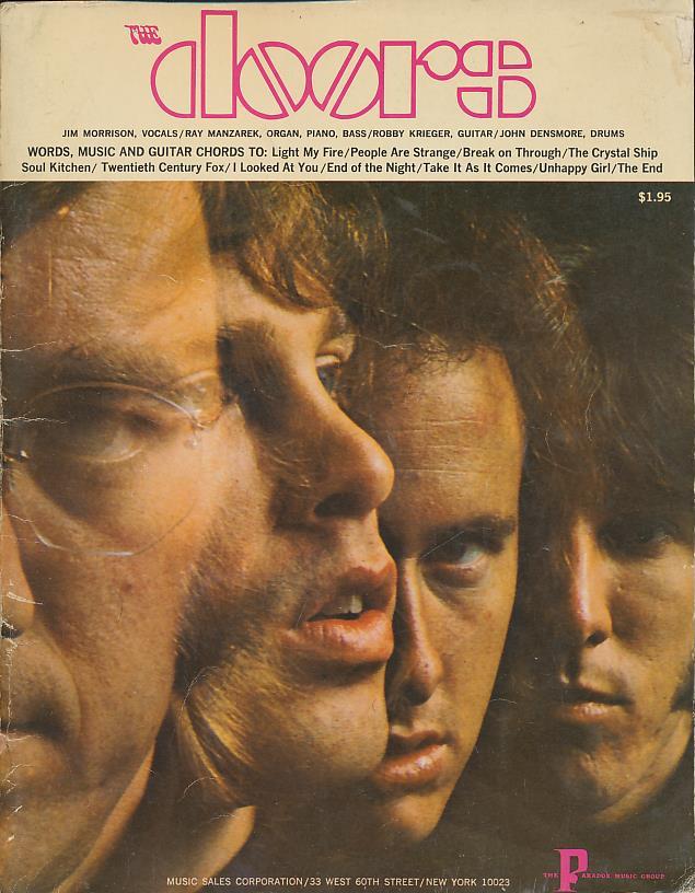 The Doors 1967 Song Folio Distributed By Music Sales Corp
