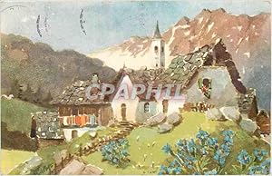 Carte Postale Ancienne Chaumiere Italie