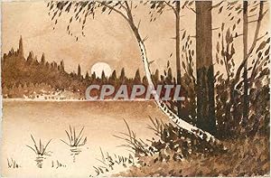 Carte Postale Ancienne Paysage (dessin a la main)